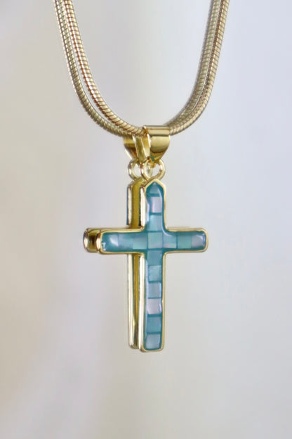 Aquamarine Cross
